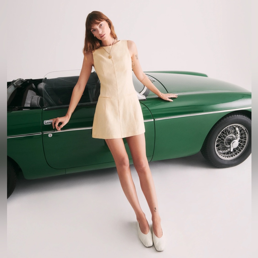 Reformation Cream Mini Dress